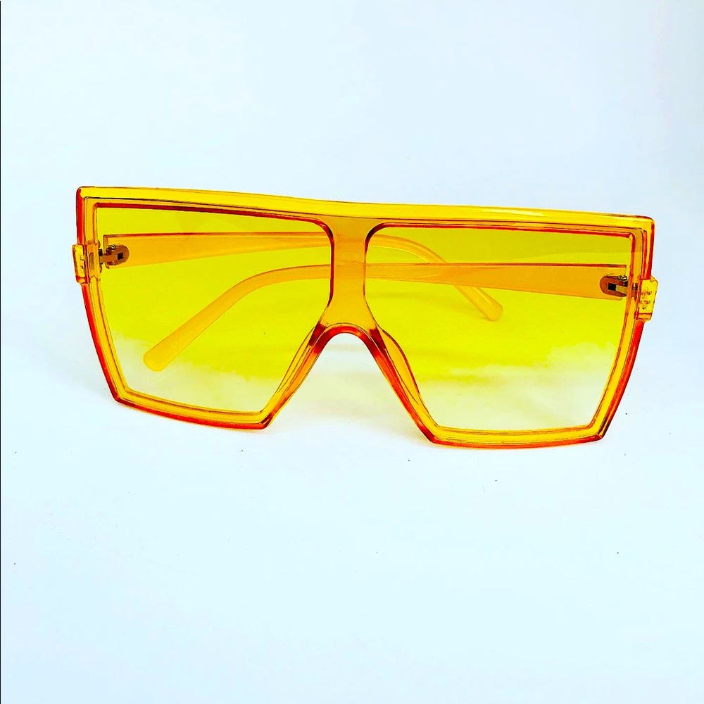 Yellow Tint Square Glasses